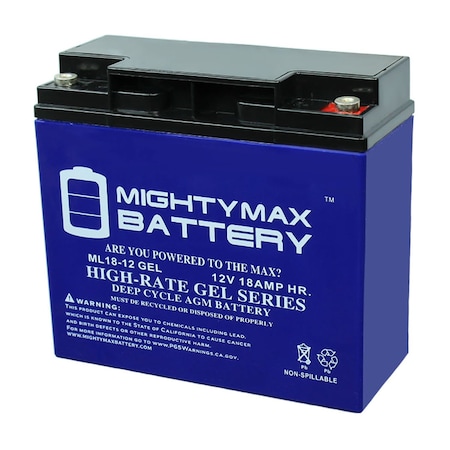12V 18AH GEL Replacement Battery For Pride Mobility LX S54LX